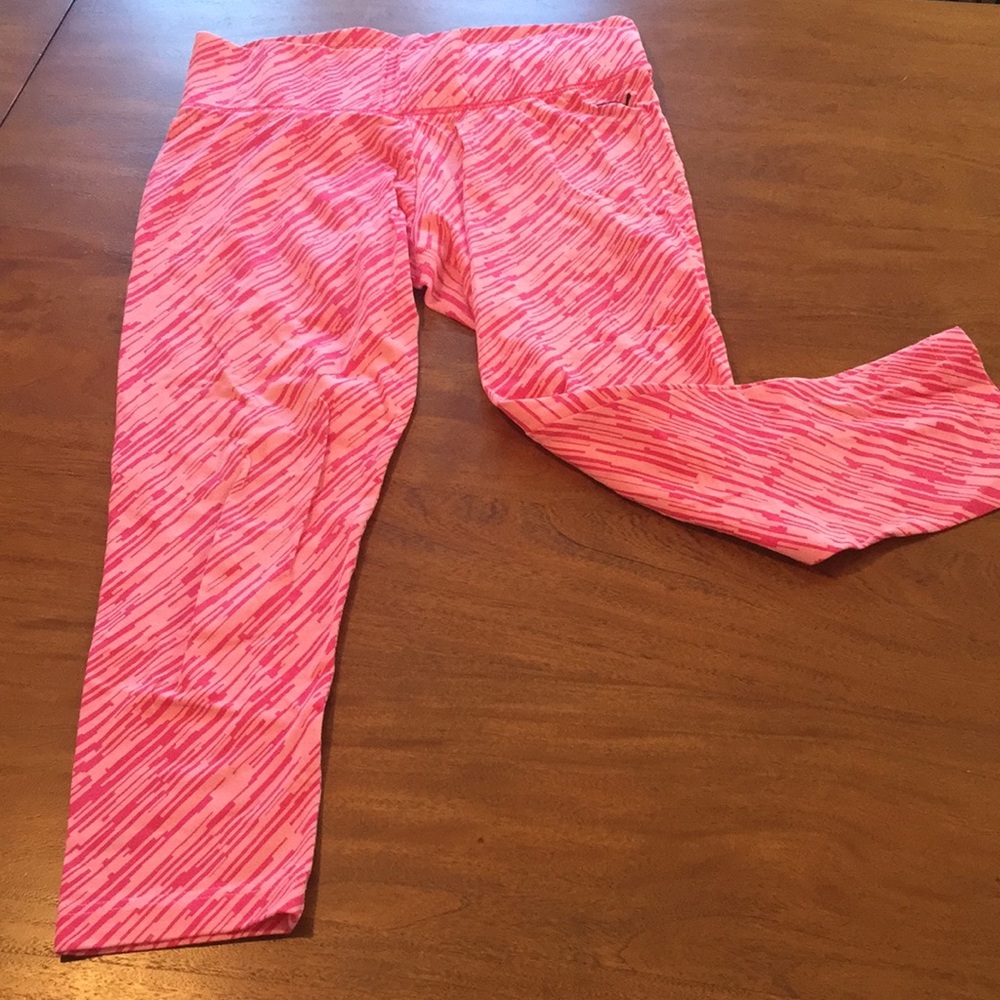 Pink patterned puma carpi workout tights